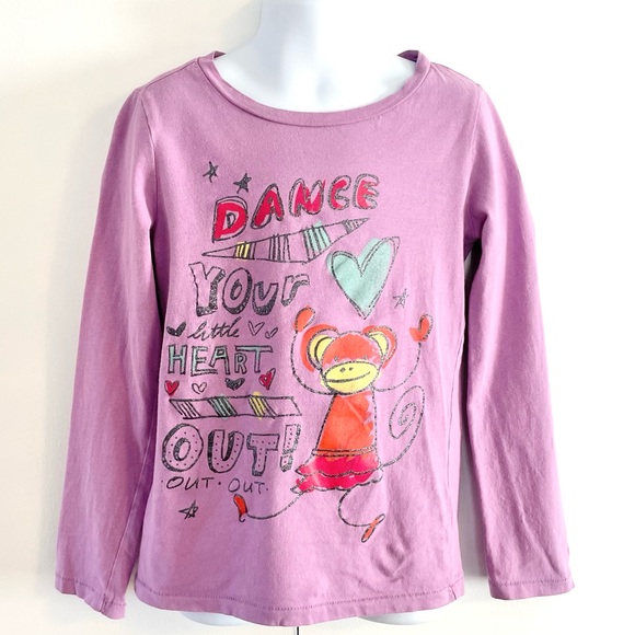 Girl’s Gap Kids Glitter DANCE YOUR HEART OUT Shirt - Picture 2 of 9
